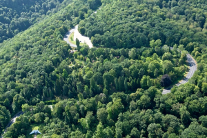 vue aérienne du Jardin botanique de Saverne
